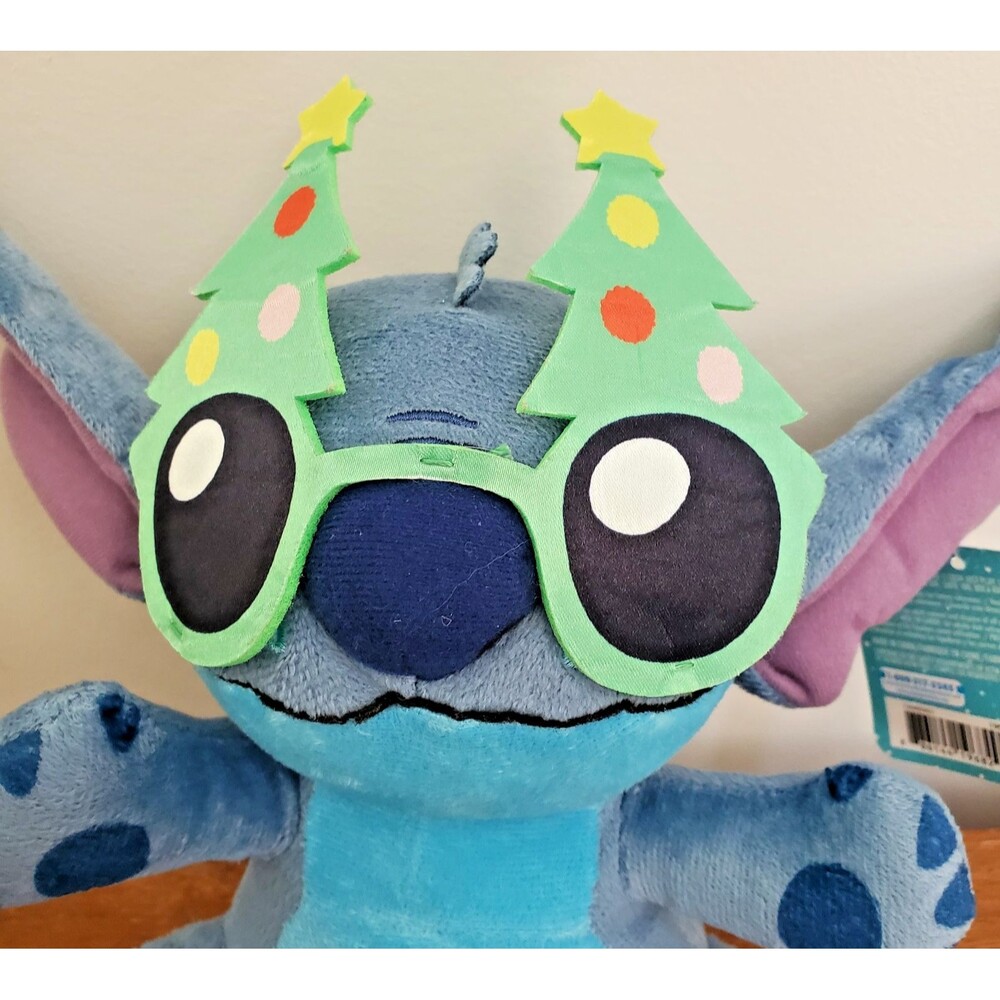 Disney Stitch Plush Christmas Tree Shades Sunglasses 9" Holiday w Tag Lilo Pal